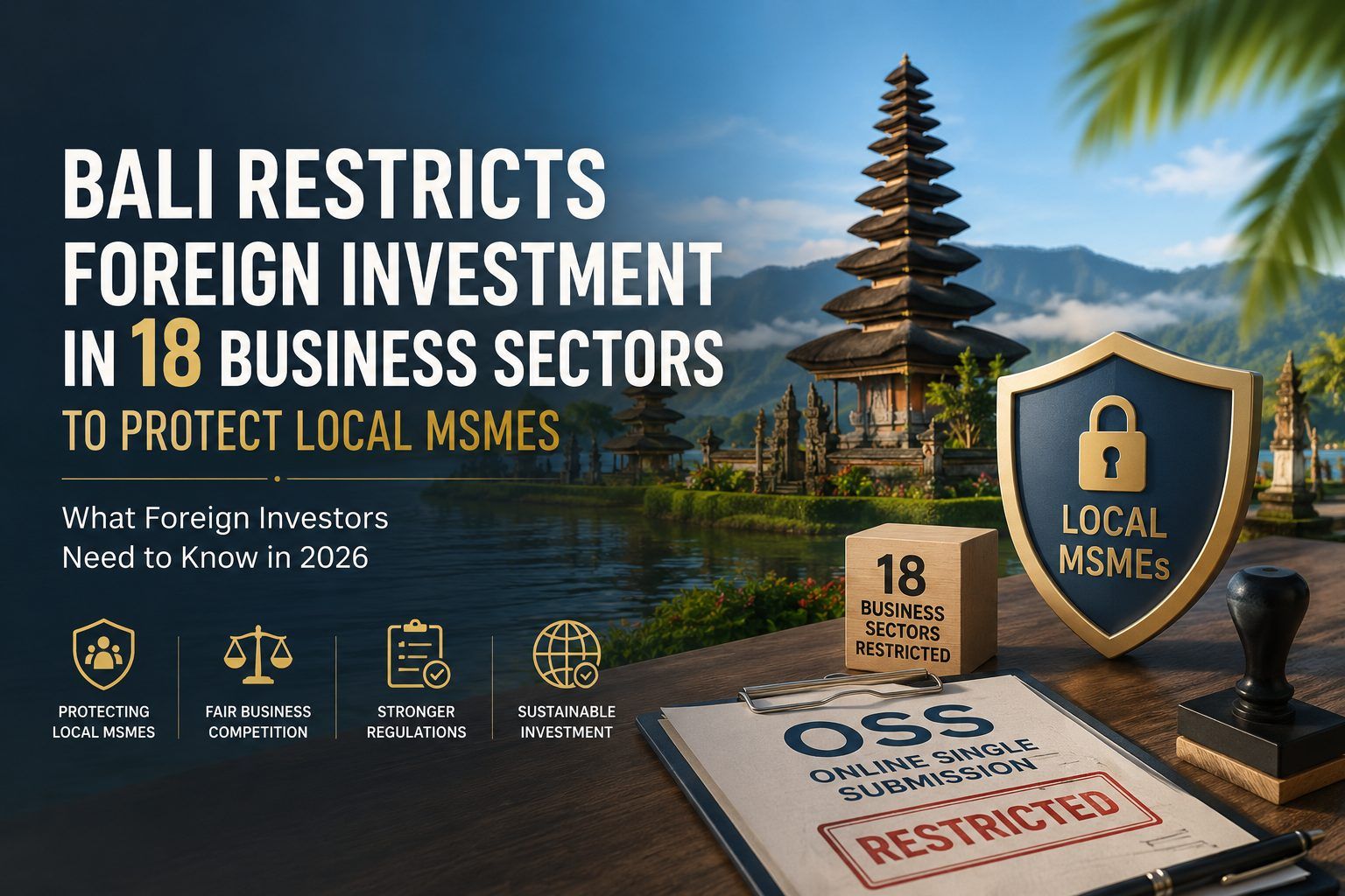 Bali Restricts Foreign Investment in 18 Business Sectors to Protect Local MSMEs